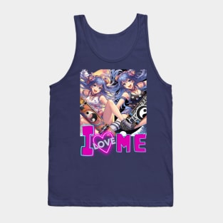 Kawaii, Anime Girl, The I love Me Skateboarder Girl | Catsie Cat Tank Top